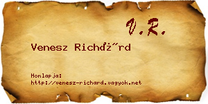 Venesz Richárd névjegykártya