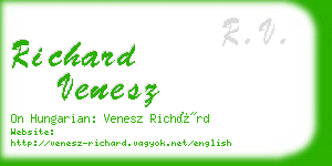 richard venesz business card